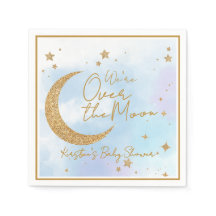 Cocktailservet Over the Moon Baby Shower