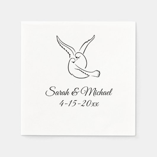 Cocktailservetjes voor Liefdesvogels Servet (Voorkant)