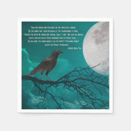 Cocktailservetten in de raaf in het groen met poe  servet