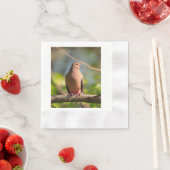 Cocktailservetten met duif afbeelding erop gedrukt servet (Insitu)