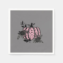 Cocktailservetten, roze en zwarte Leopard pompoen Servet