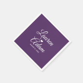 cocktailservetten | Simple Script Heart (Plum) DK Servet (Hoek)