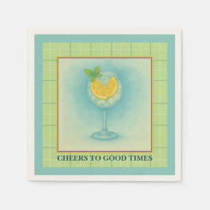 Cocktailserviet   Gin & Citroen Zomerfeestjes Servet