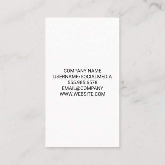 Cocktailshakers Visitekaartje (Achterkant)