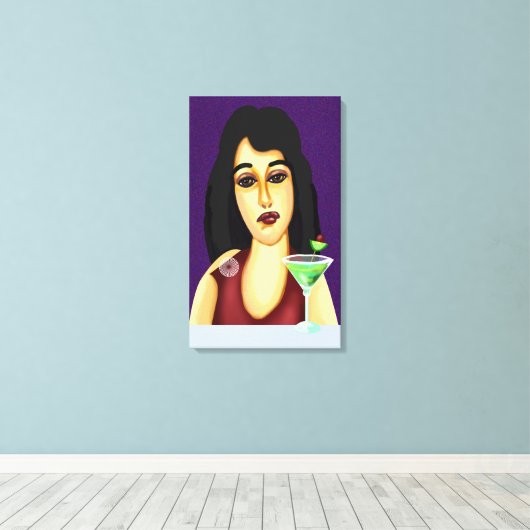 cocktailuur canvas afdruk (Insitu (Houten vloer))