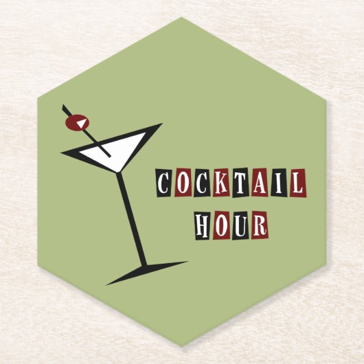 Cocktailuur Kartonnen Onderzetters (Voorkant)