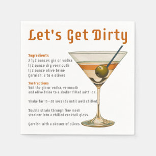 Cocktailuur Laten we de Dirty Martini-recept krijg Servet