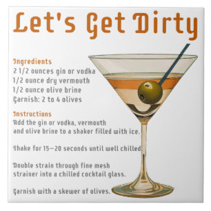 Cocktailuur Laten we de Dirty Martini-recept krijg Tegeltje