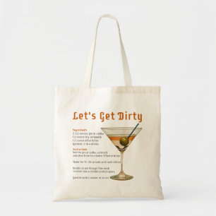 Cocktailuur Laten we de Dirty Martini-recept krijg Tote Bag