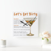 Cocktailuur Laten we de Dirty Martini-recept krijg Vierkante Klok (Huis)