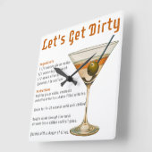 Cocktailuur Laten we de Dirty Martini-recept krijg Vierkante Klok (Hoek)