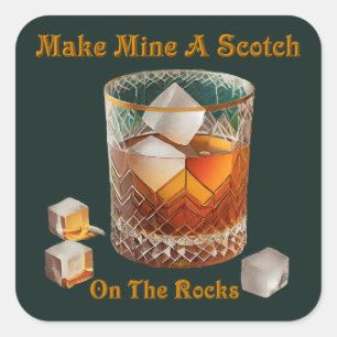 Cocktailuur, maak de mijne een Schotse whisky met Vierkante Sticker
