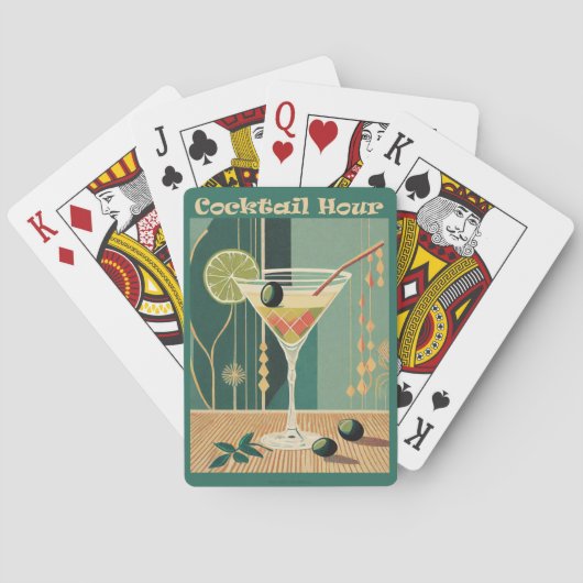 Cocktailuur Mid Century Design Pokerkaarten (Achterkant)