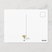 Cocktailuur Mid Century Modern Martini Briefkaart (Achterkant)