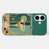 Cocktailuur Mid Century Modern Martini Case-Mate iPhone Case (Achterkant (horizontaal))