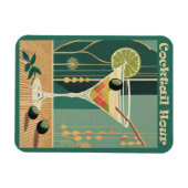 Cocktailuur Mid Century Modern Martini Magneet (Horizontaal)