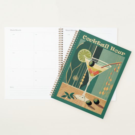 Cocktailuur Mid Century Modern Martini Planner (Display)