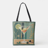 Cocktailuur Mid Century Modern Martini Tote Bag (Achterkant)