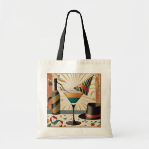 Cocktailuur Midden Eeuw Oud en Nieuw Ontwerp Tote Bag