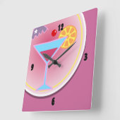 Cocktailuur Nachtelijke Wandklok (Hoek)