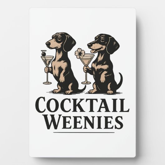 Cocktailworstjes Grappige Dachshund Weense Hond Fotoplaat (voorkant)