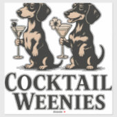 Cocktailworstjes Grappige Dachshund Weense Hond Sticker (Vel)