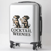 Cocktailworstjes Grappige Dachshund Weense Hond Sticker (Koffer)