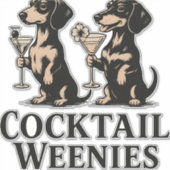 Cocktailworstjes Grappige Dachshund Weense Hond Sticker (Voorkant)