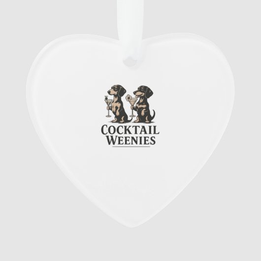 Cocktailworstjes Grappige Dachsund Weense Hond Ornament (voorkant)