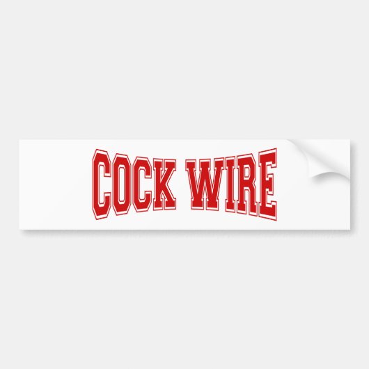 COCKWIRE BUMPERSTICKER (Voorkant)