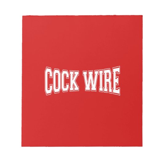 COCKWIRE NOTITIEBLOK (Voorkant)