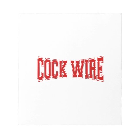 COCKWIRE NOTITIEBLOK (Voorkant)