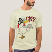 Cocky, kip serveren kip diner Tshirt (Voorkant)