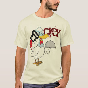Cocky, kip serveren kip diner Tshirt