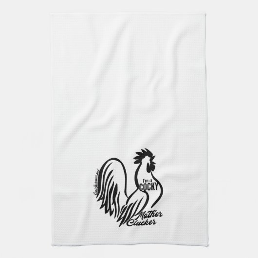 Cocky Moeder Clucker Dish Towel Theedoek (Verticaal)
