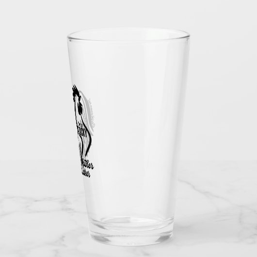 Cocky Moeder Clucker Pint Glass Glas (Links)