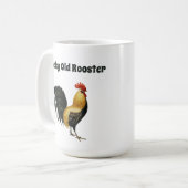 "Cocky Old Rooster" met een afbeelding van een Roo Koffiemok (Voorkant links)