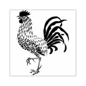 Cocky Rooster Bird One Leg omhoog Rubberstempel (Afrduk)