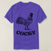 Cocky Rooster Grappig  Tekenen T-shirt (Design voorkant)