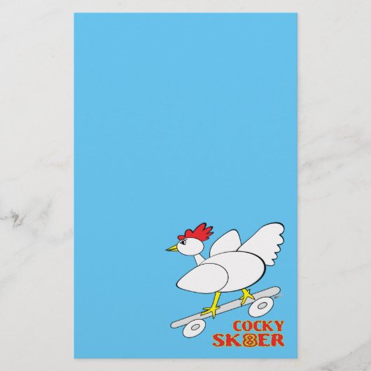 Cocky Skater Briefpapier (Voorkant)