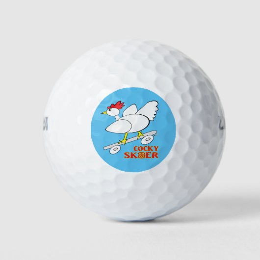 Cocky Skater Golfballen (Voorkant)