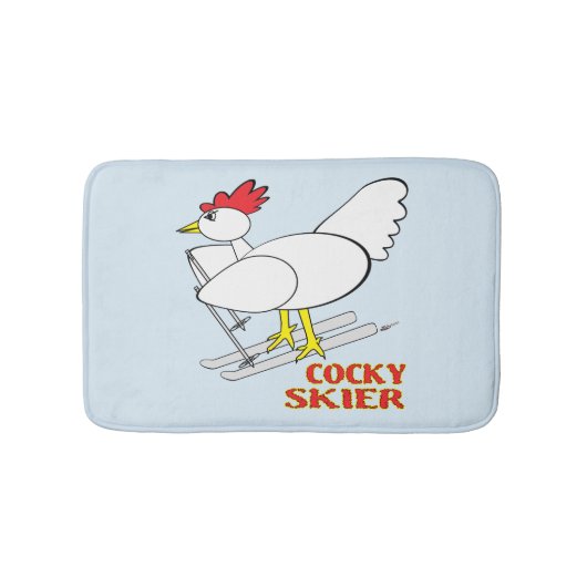 Cocky Skier Badmat (Voorkant)