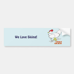 Cocky Skier Bumpersticker