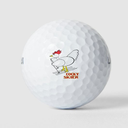 Cocky Skier Golfballen (Voorkant)