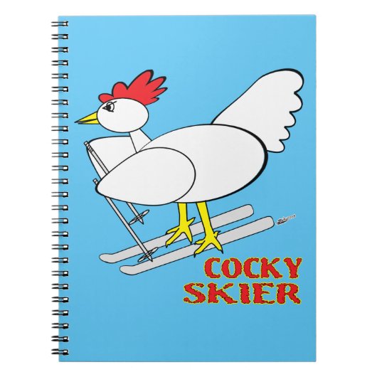 Cocky Skier Notitieboek (Voorkant)