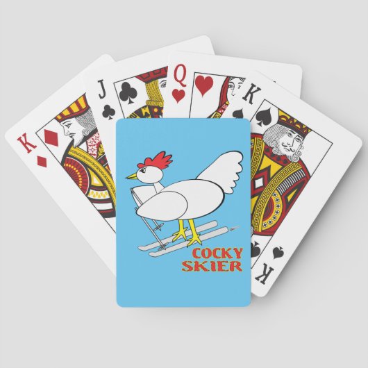 Cocky Skier Pokerkaarten (Achterkant)