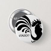 "COCKY!" Stijlvolle Button (Voorkant /achterkant)