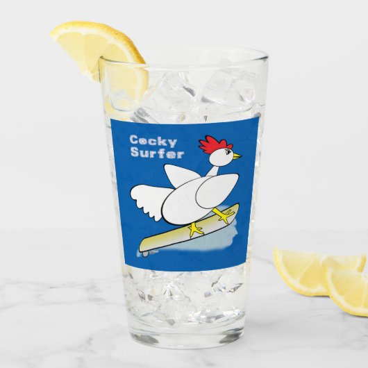 Cocky Surfer Glas (Voorkant ijs)
