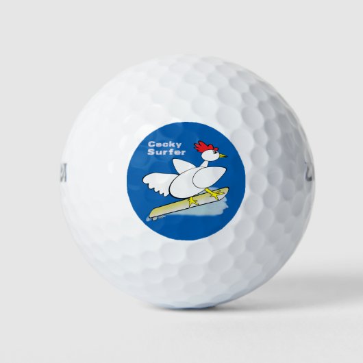 Cocky Surfer Golfballen (Voorkant)