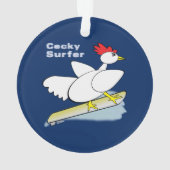 Cocky Surfer Ornament (achterkant)